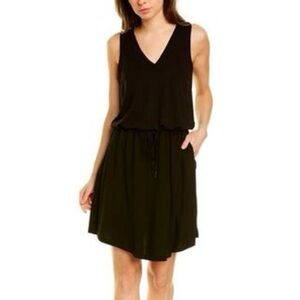 Sweaty Betty Black Take it Easy Dress Size XS Drawstring Waist Sporty Athleisure